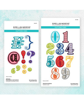 Spellbinders Stitched Numbers & More Die Bundle (BD-0738)