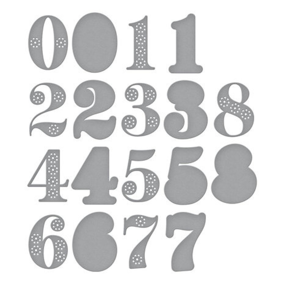 Spellbinders Stitched Numbers & More Die Bundle (BD-0738) - Paperpads.nl