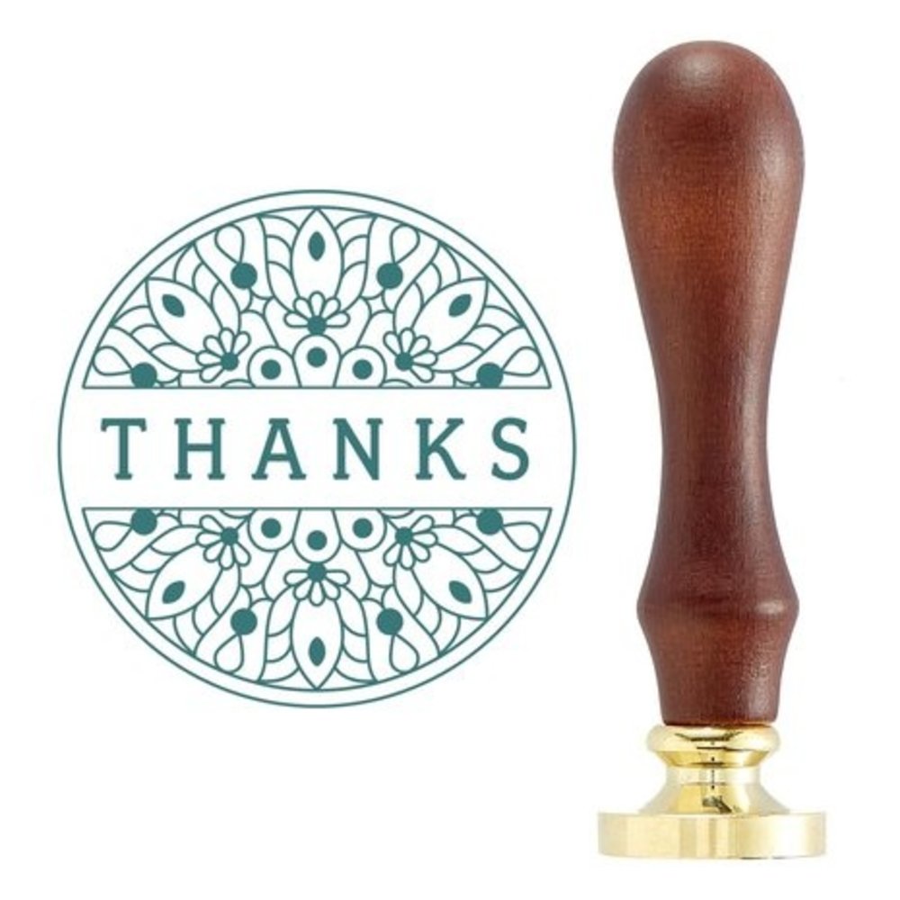 Spellbinders Thanks Mandala Wax Seal Stamp (WS-006) Spellbinders Thanks Mandala Wax Seal Stamp (WS-006)