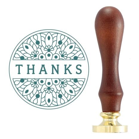 Spellbinders Thanks Mandala Wax Seal Stamp (WS-006) Spellbinders Thanks Mandala Wax Seal Stamp (WS-006)
