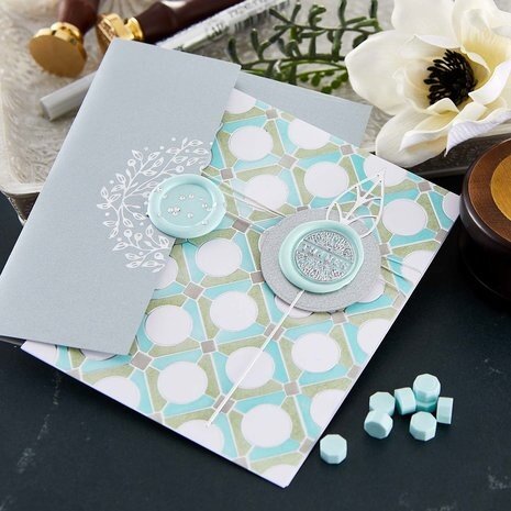 Spellbinders Thanks Mandala Wax Seal Stamp (WS-006) Spellbinders Thanks Mandala Wax Seal Stamp (WS-006)