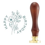 Spellbinders Wildflower Happy Birthday Wax Seal Stamp (WS-015)