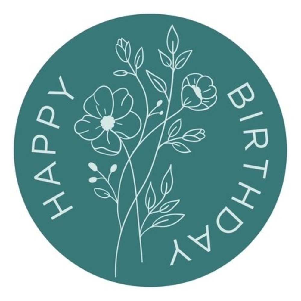 Spellbinders Wildflower Happy Birthday Wax Seal Stamp (WS-015)
