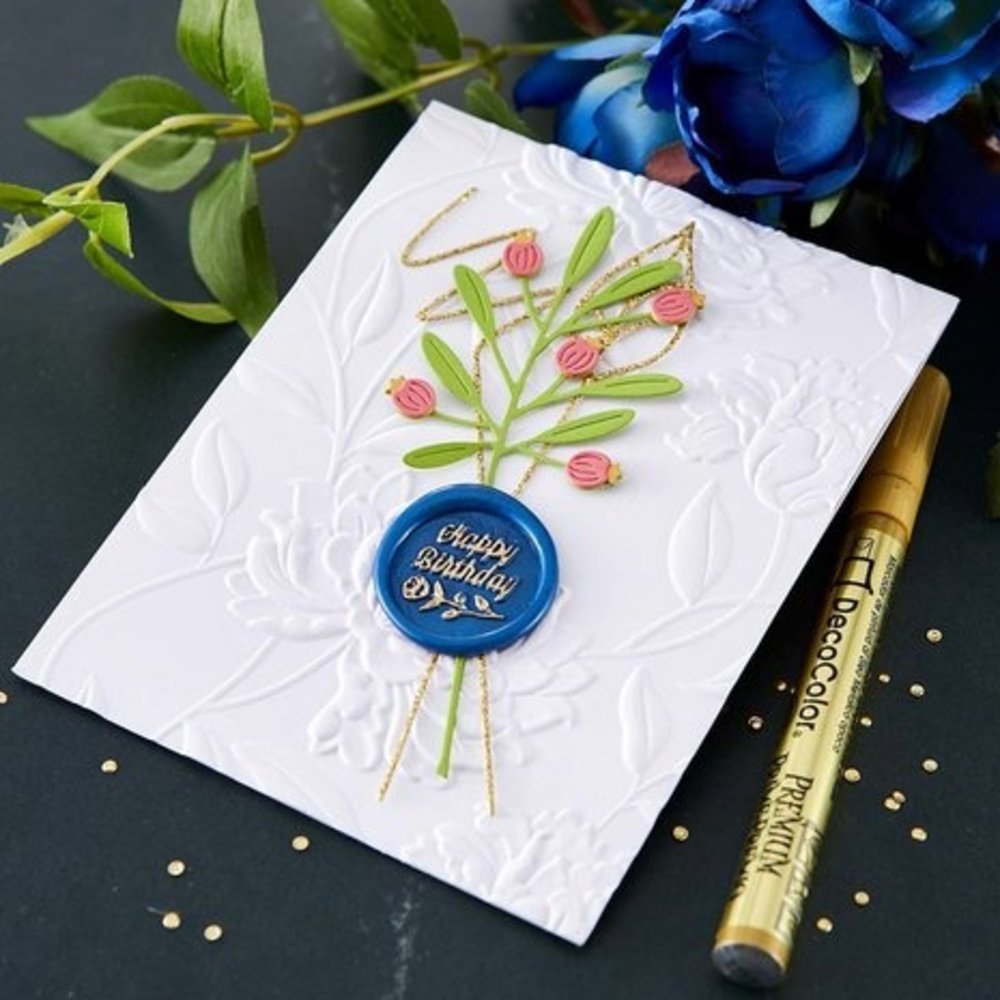 Spellbinders Sweet Happy Birthday Wax Seal Stamp (WS-016)