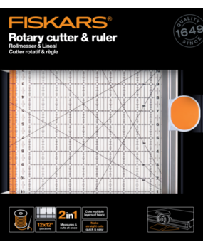 Fiskars Rotary Cutter & Ruler Combo 12x12 Inch Ø45mm (1016264) Fiskars Rotary Cutter & Ruler Combo 12x12 Inch Ø45mm (1016264)