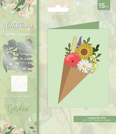Crafter's Companion Wildflower Mailbox Flowers Die & Stencil (NG-WILD-MDST-MBFL) Crafter's Companion Wildflower Mailbox Flowers Die & Stencil (NG-WILD-MDST-MBFL)