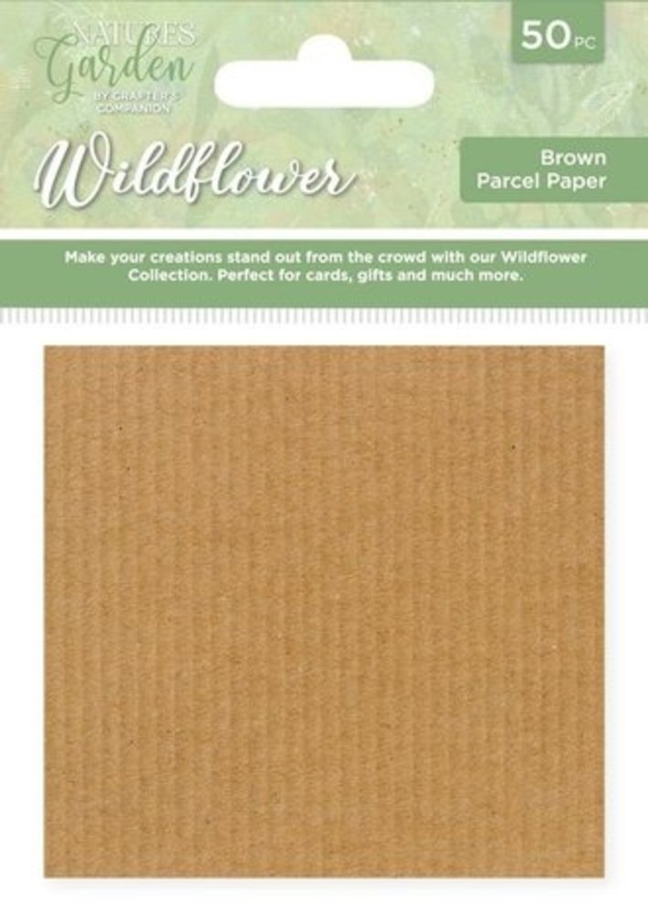 Crafter's Companion Wildflower Brown Parcel Paper (50pcs) (NG-WILD-BPP50) Crafter's Companion Wildflower Brown Parcel Paper (50pcs) (NG-WILD-BPP50)