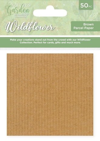 Crafter's Companion Wildflower Brown Parcel Paper (50pcs) (NG-WILD-BPP50) Crafter's Companion Wildflower Brown Parcel Paper (50pcs) (NG-WILD-BPP50)