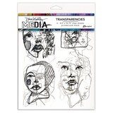 Dina Wakley MEdia Transparencies Abstract Portraits Set 2 (MDA82040)