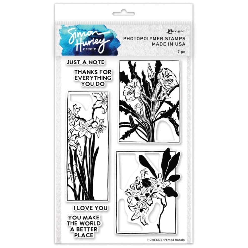 Simon Hurley Create Framed Florals Clear Stamps (HUR83337) Simon Hurley Create Framed Florals Clear Stamps (HUR83337)