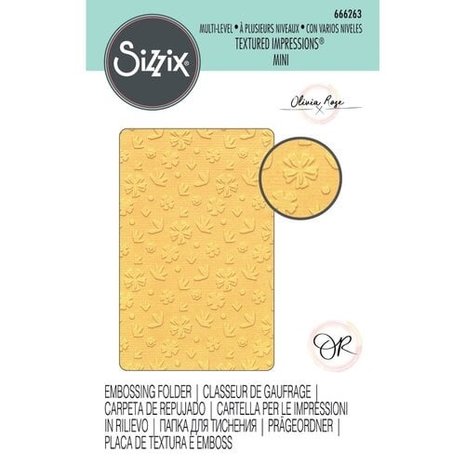 Sizzix Mini Multi-Level Textured Impressions Scattered Florals (666263)