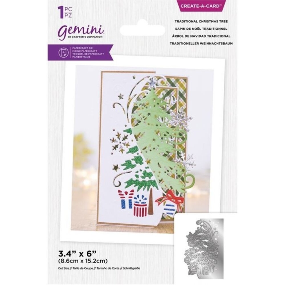 Gemini Christmas Scene Edge Traditional Christmas Tree Create-a-Card Dies (GEM-MD-CAD-TRCT)
