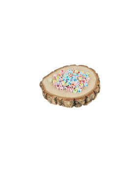 Make by Me! Letterkralen Wit Vierkant Gekleurde Letters (KR.675) Make by Me! Letterkralen Wit Vierkant Gekleurde Letters (KR.675)