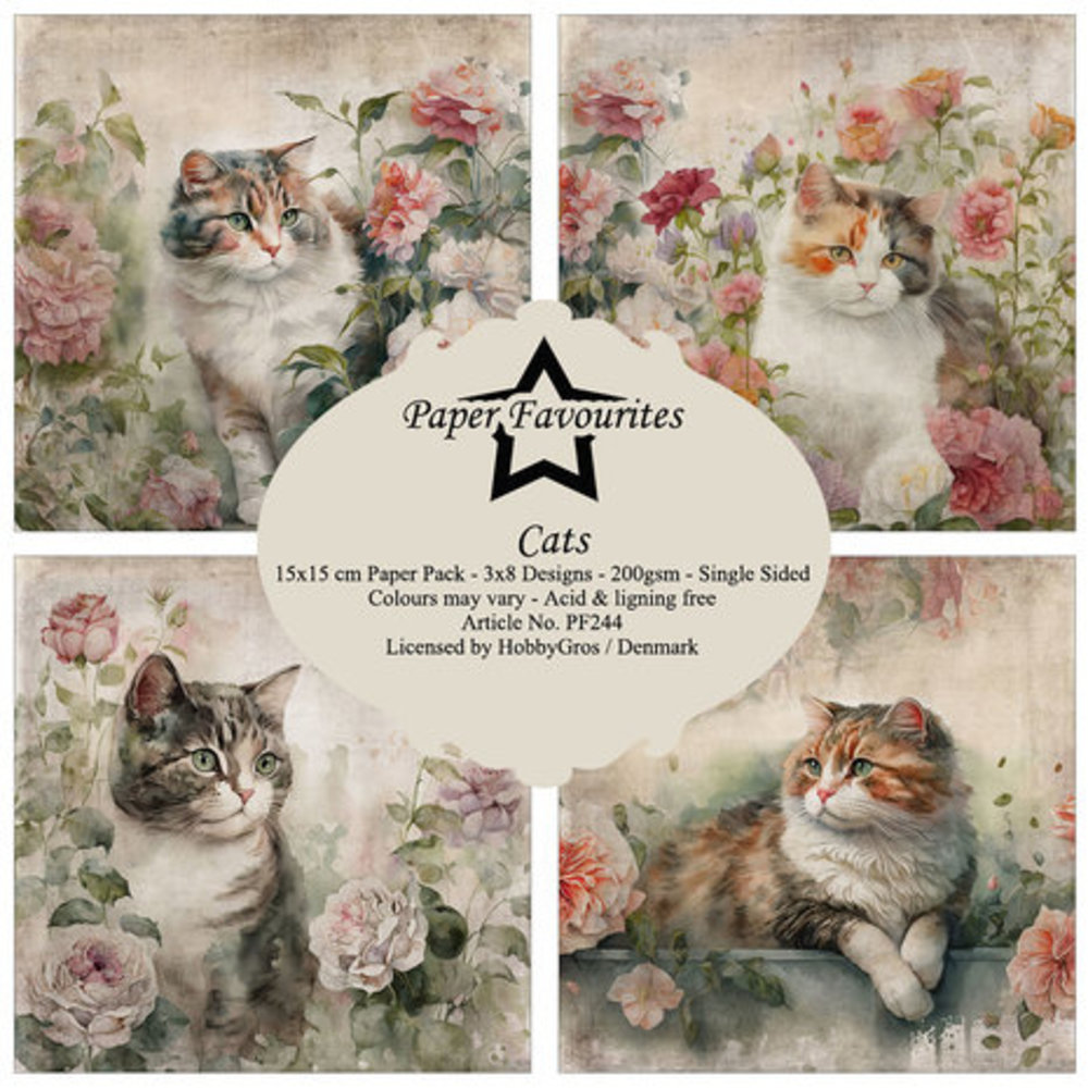 Paper Favourites Cats 6x6 Inch Paper Pack (PF244)