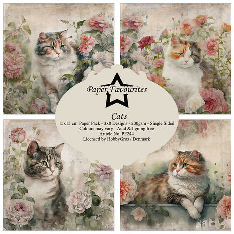 Paper Favourites Cats 6x6 Inch Paper Pack (PF244)