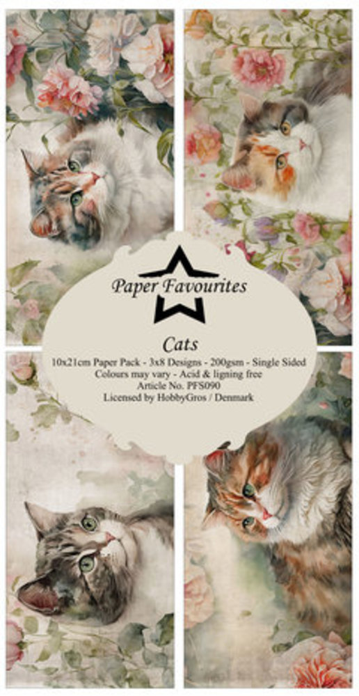 Paper Favourites Cats Slimline Paper Pack (PFS090) Paper Favourites Cats Slimline Paper Pack (PFS090)