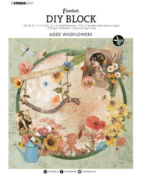 Studio Light Aged Wildflowers A4 DIY Block (SL-ES-DCB45)