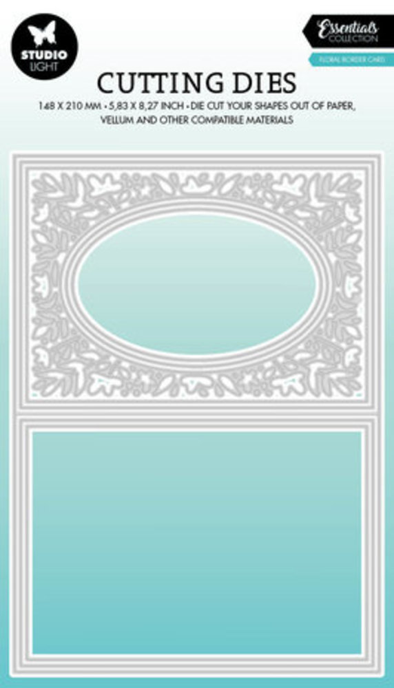 Studio Light Essentials Snijmal Floral Border Card (SL-ES-CD518) Studio Light Essentials Snijmal Floral Border Card (SL-ES-CD518)