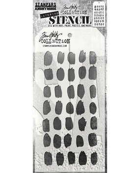 Stampers Anonymous Tim Holtz Brush Mark Layering Stencil (THS167) Stampers Anonymous Tim Holtz Brush Mark Layering Stencil (THS167)