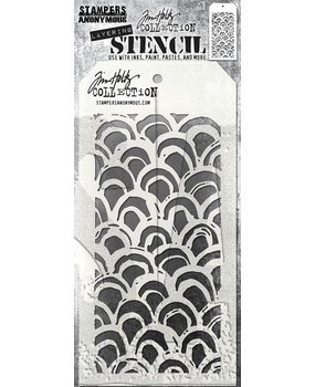 Stampers Anonymous Tim Holtz Brush Arch Layering Stencil (THS168)