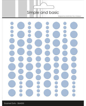 Simple and Basic Adhesive Enamel Dots Pigeon Blue (SBA005)