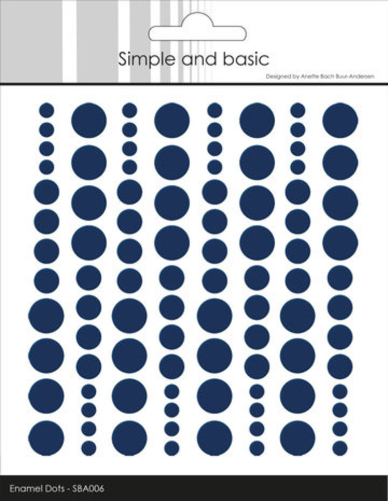 Simple and Basic Adhesive Enamel Dots Dark Blue (SBA006)