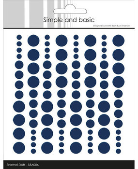 Simple and Basic Adhesive Enamel Dots Dark Blue (SBA006)