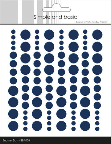 Simple and Basic Adhesive Enamel Dots Dark Blue (SBA006)