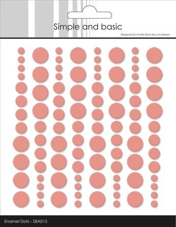 Simple and Basic Adhesive Enamel Dots Fresh Peach (SBA015) Simple and Basic Adhesive Enamel Dots Fresh Peach (SBA015)