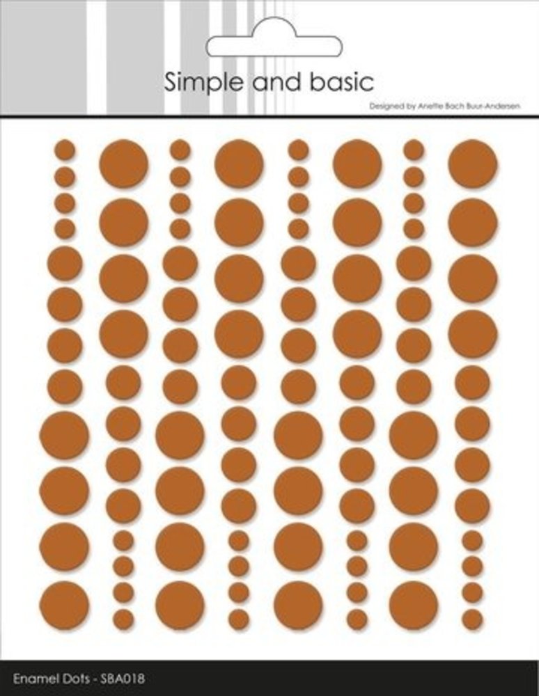 Simple and Basic Adhesive Enamel Dots Cognac (SBA018) Simple and Basic Adhesive Enamel Dots Cognac (SBA018)