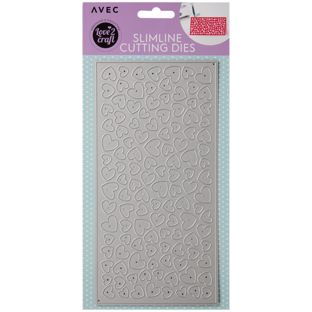 Love2Craft Slimline Cutting Dies Harten (3008878) Paperpads.nl