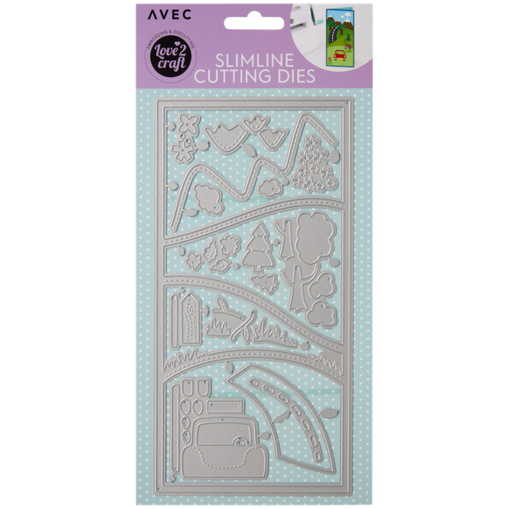 Love2Craft Slimline Cutting Dies Roadtrip (3008878)