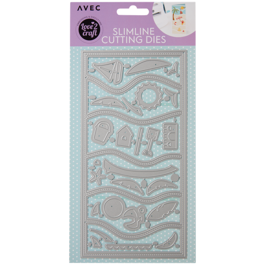 Love2Craft Slimline Cutting Dies Stranddag (3008878) Paperpads.nl
