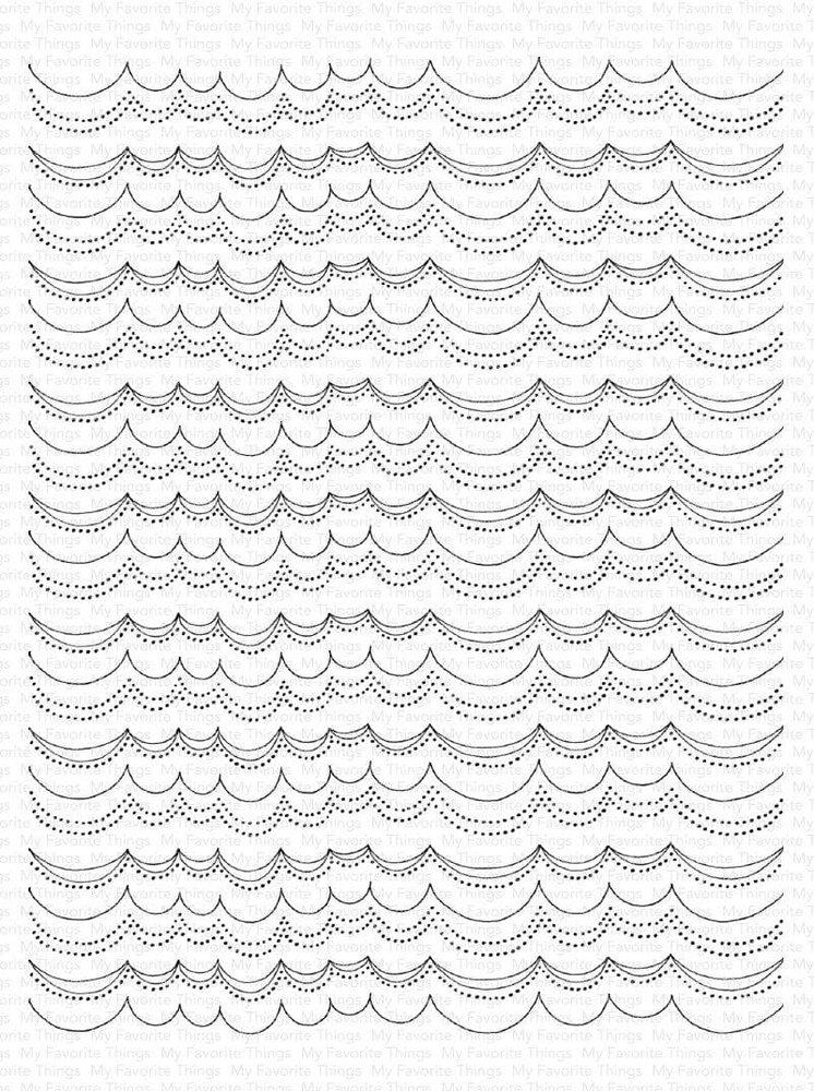 My Favorite Things Scallop Stripe Clear Stamps (SY-33)