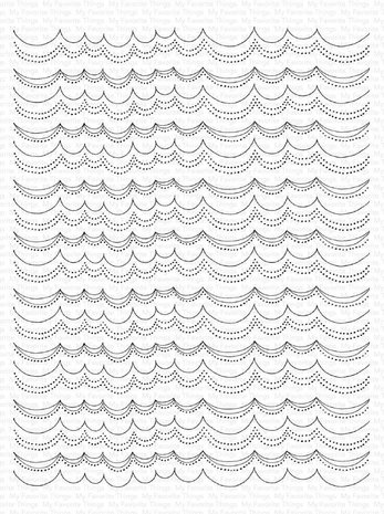 My Favorite Things Scallop Stripe Clear Stamps (SY-33)