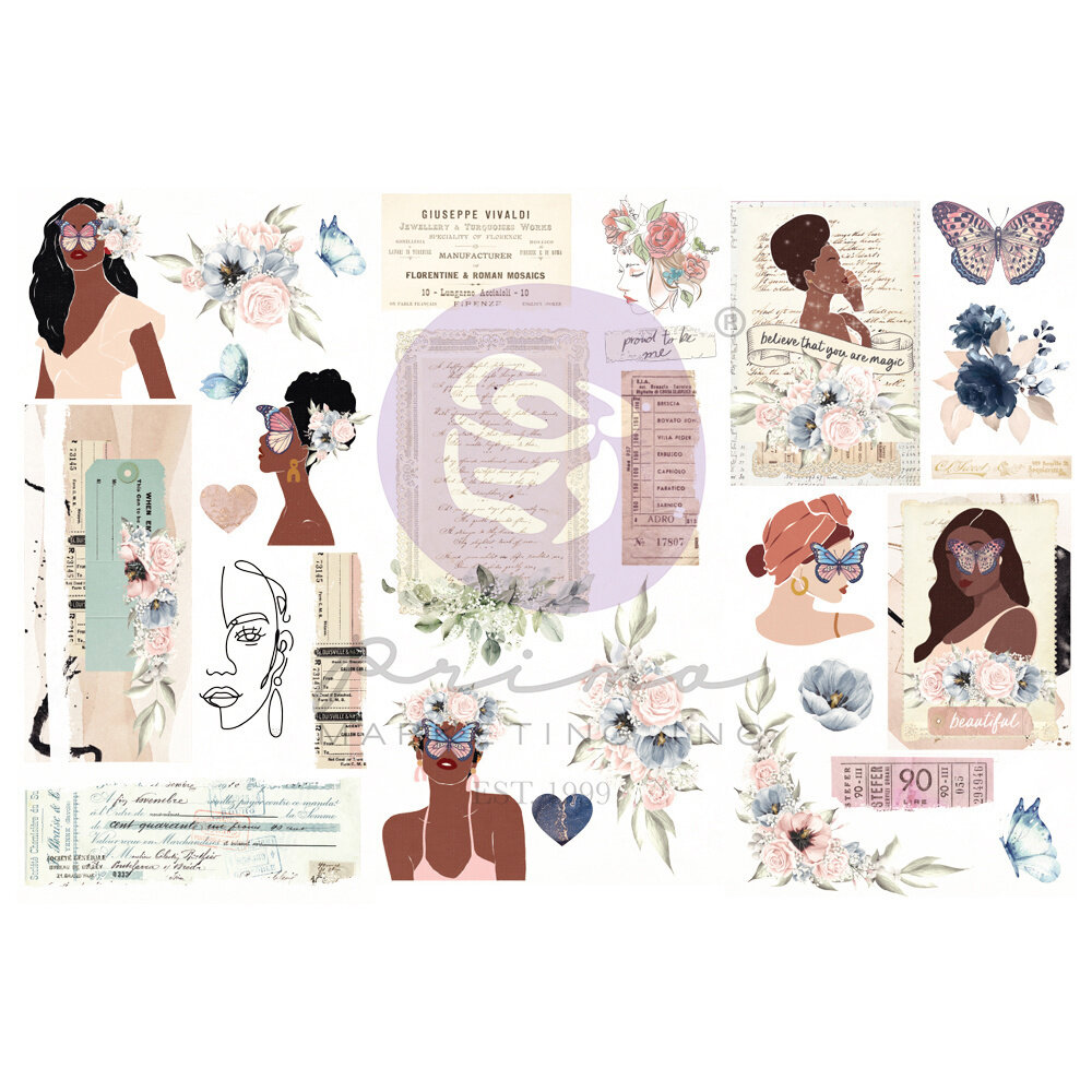 Prima Marketing Inc Indigo Rub On Transfers (998349) Prima Marketing Inc Indigo Rub On Transfers (998349)