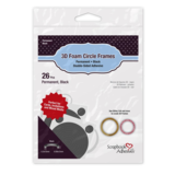 Scrapbook Adhesives 3D Foam Circle Frames Black (01406)