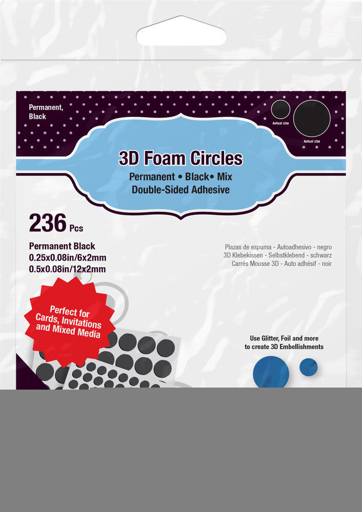 Scrapbook Adhesives 3D Foam Circles Black (01227)