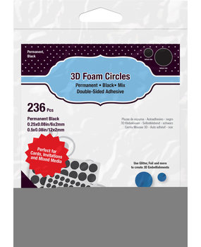 Scrapbook Adhesives 3D Foam Circles Black (01227)
