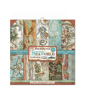 Stamperia Sea World 8x8 Inch Paper Pack (SBBS13) Stamperia Sea World 8x8 Inch Paper Pack (SBBS13)