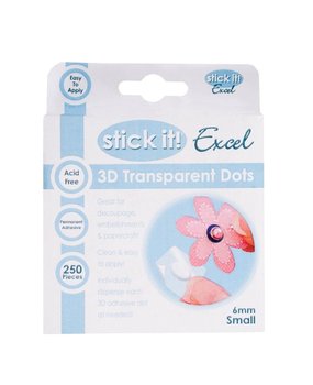 Stick It! Excel 3D Transparent Dots Small 6 mm (STI 4532000)