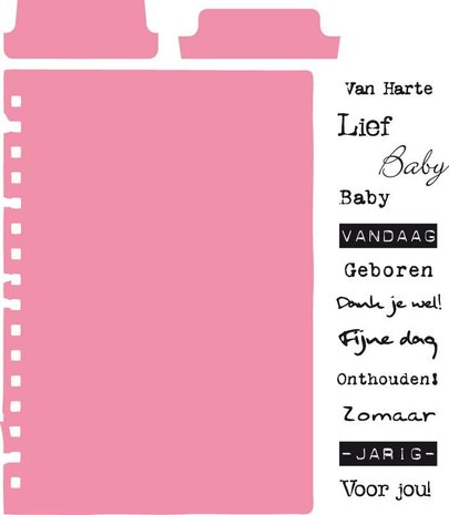 Marianne Design Collectable Tab With Text NL (COL1314) Marianne Design Collectable Tab With Text NL (COL1314)