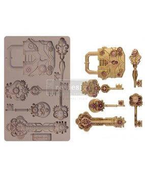 Re-Design Mechanical Lock & Keys 5x8 Inch Decor Mould (652159) Re-Design Mechanical Lock & Keys 5x8 Inch Decor Mould (652159)