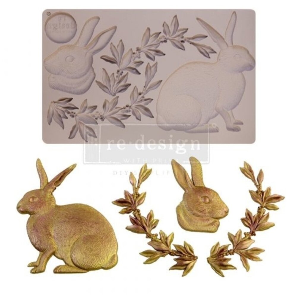 Re-Design Meadow Hare 5x8 Inch Decor Mould (652050) Re-Design Meadow Hare 5x8 Inch Decor Mould (652050)