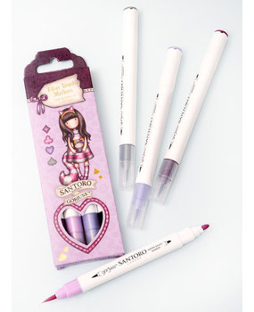 Gorjuss Wonderland Fiber Brush Markers Purples/Grey (4pcs) (GOR-WL-FBLM09) Gorjuss Wonderland Fiber Brush Markers Purples/Grey (4pcs) (GOR-WL-FBLM09)