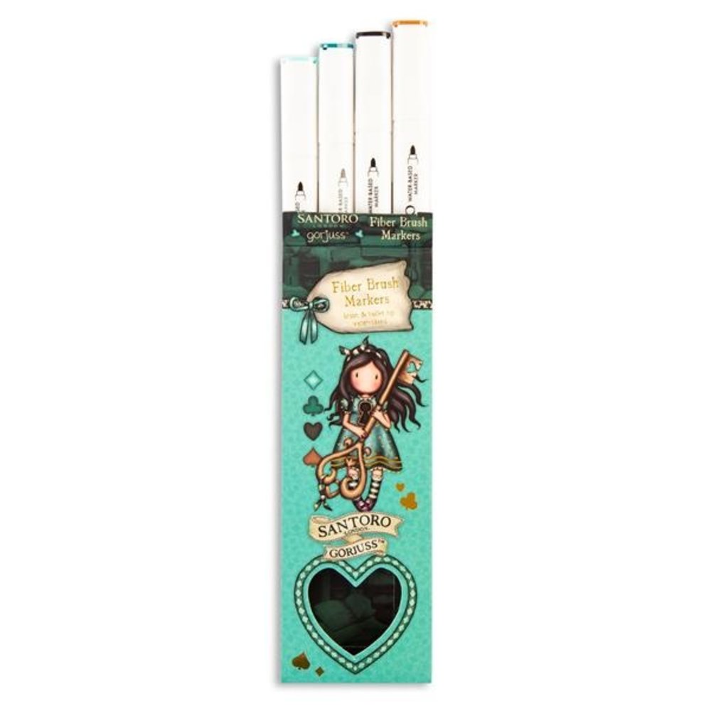 Gorjuss Wonderland Fiber Brush Markers Blues/Black/Brown (4pcs) (GOR-WL-FBLM10) Gorjuss Wonderland Fiber Brush Markers Blues/Black/Brown (4pcs) (GOR-WL-FBLM10)