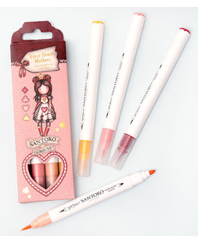Gorjuss Wonderland Fiber Brush Markers Reds/Pink/Yellow (4pcs) (GOR-WL-FBLM11) Gorjuss Wonderland Fiber Brush Markers Reds/Pink/Yellow (4pcs) (GOR-WL-FBLM11)