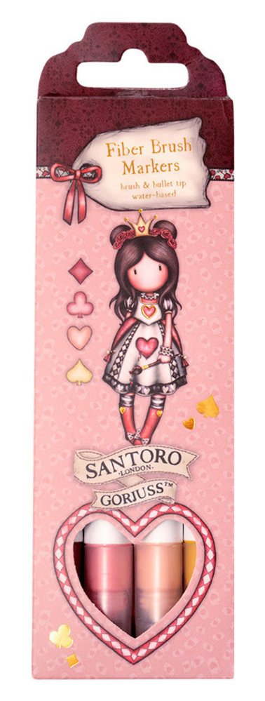 Gorjuss Wonderland Fiber Brush Markers Reds/Pink/Yellow (4pcs) (GOR-WL-FBLM11) Gorjuss Wonderland Fiber Brush Markers Reds/Pink/Yellow (4pcs) (GOR-WL-FBLM11)