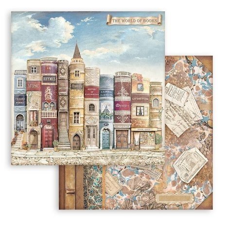 Stamperia Vintage Library 12x12 Inch Paper Pack (SBBL132) Stamperia Vintage Library 12x12 Inch Paper Pack (SBBL132)