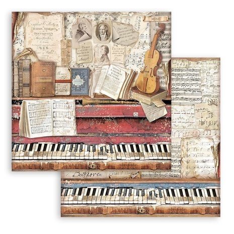 Stamperia Vintage Library 12x12 Inch Paper Pack (SBBL132) Stamperia Vintage Library 12x12 Inch Paper Pack (SBBL132)